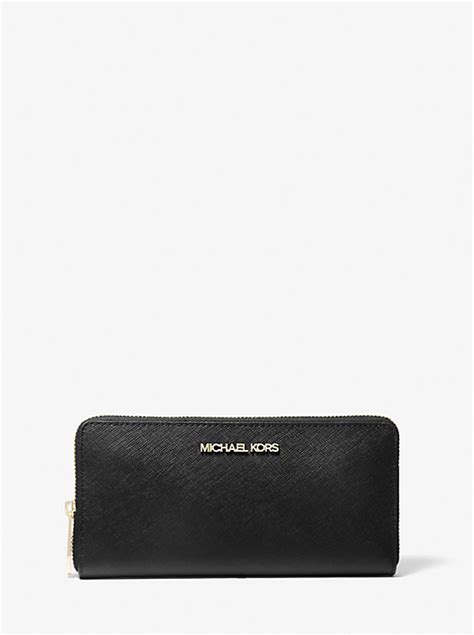 michael michael kors jet set travel large crossgrain leather wallet|Michael Kors multifunction wallet.